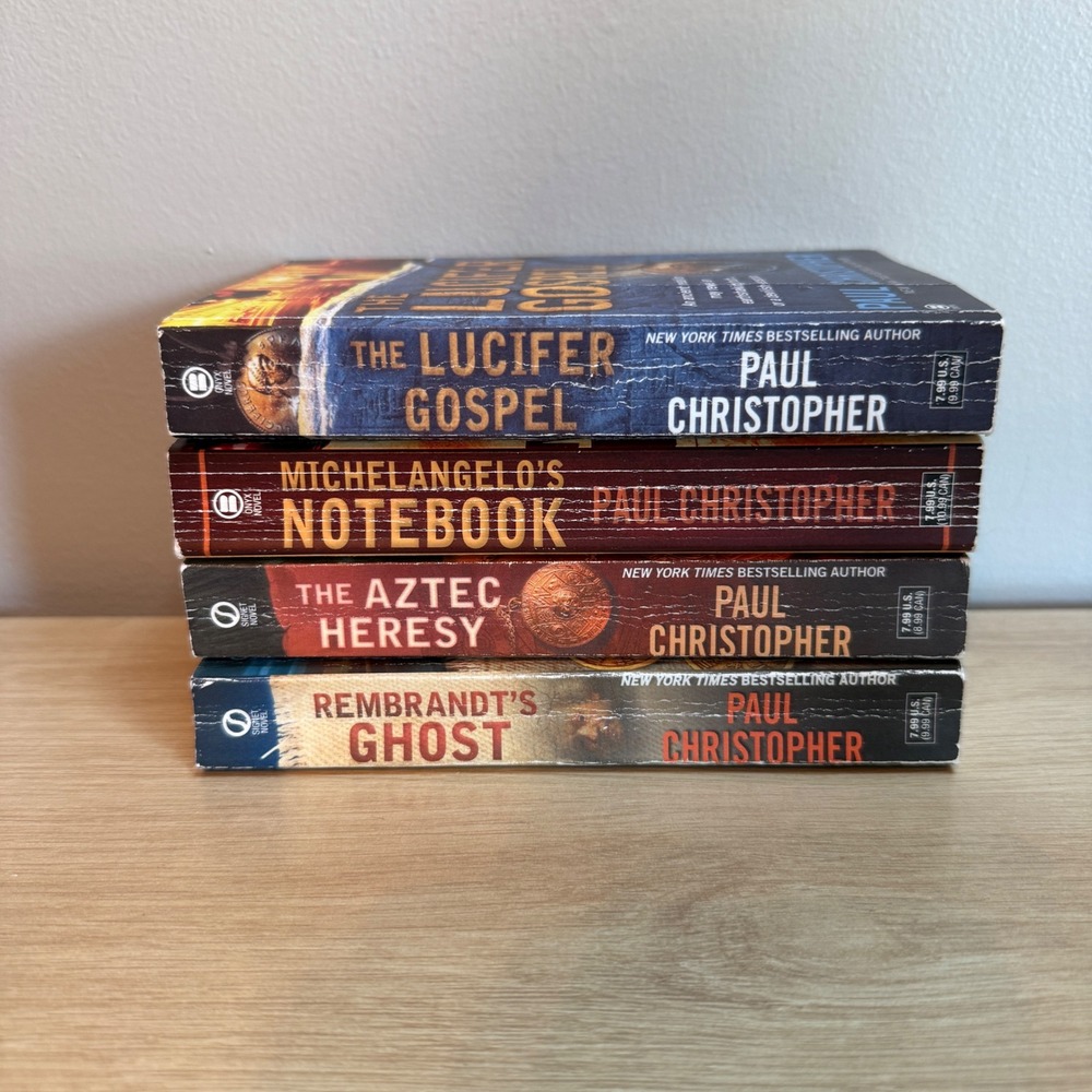 Paul Christopher 4 Book Thriller Lot The Lucifer Gospel Aztec Heresy Rembrandts